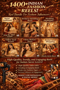 1400+ indian saree fashion reel bundle (plr & mrr rights)